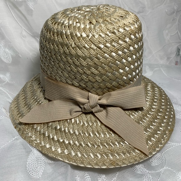 Vintage Linda Anne Straw hat Union Made in the USA - Picture 3 of 8